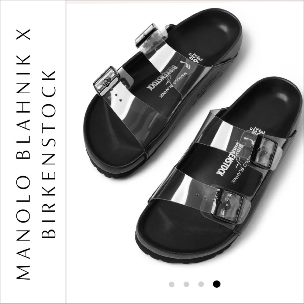 Birkenstock x Manolo Blahnik Arizona PVC sandals Black Women SOLD OUT! 35